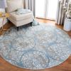 Martha Stewart x SAFAVIEH Area Rug Collection - 6'7" Round, Denim Blue & Ivory, Non-Shedding & Easy Cleaning, Ideal for Living Room, Bedroom, Office, Dining Space (MSR0958L) view 1