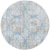 Martha Stewart x SAFAVIEH Area Rug Collection - 6'7" Round, Denim Blue & Ivory, Non-Shedding & Easy Cleaning, Ideal for Living Room, Bedroom, Office, Dining Space (MSR0958L) view 3
