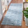 Martha Stewart x SAFAVIEH Area Rug Collection - 2'2" x 7' Runner, Denim Blue & Ivory, Non-Shedding & Easy Cleaning, Ideal for Living Room, Bedroom, Office, Hallway (MSR0953L) view 1
