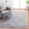 Martha Stewart x SAFAVIEH Area Rug Collection - 6'7" Square, Silver & Ivory, Non-Shedding & Easy Cleaning, Ideal for Living Room, Bedroom, Office, Dining Space (MSR0957G) view 1