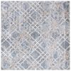 Martha Stewart x SAFAVIEH Area Rug Collection - 6'7" Square, Silver & Ivory, Non-Shedding & Easy Cleaning, Ideal for Living Room, Bedroom, Office, Dining Space (MSR0957G) view 3