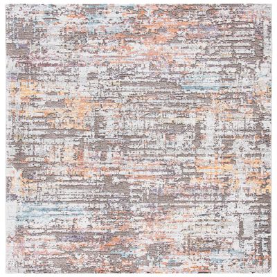 SAFAVIEH Area Rug 8x10 - Crystal Collection - Large - Beige & Orange, Modern Abstract Design, Non-Shedding & Easy Cleaning, Ideal for Living Room, Bedroom, Office, Dining Space (CRS738B)