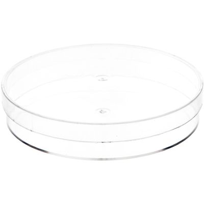 Pioneer Plastics 055C Clear Round Petri Dish Plastic Container, 5.5625" W x 1" H, Pack of 12