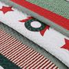 3 Piece Cabin Lodge Theme White Red Green Christmas Quilt Queen Size, Beautiful Star Tree Moose Pattern Whimsical Striped Rustic Bedding, Embroidered Reversible Stitched Warm Bedspread Set view 4