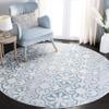 Martha Stewart x SAFAVIEH Area Rug Collection - 6'7" Round, Turquoise Blue & Ivory, Non-Shedding & Easy Cleaning, Ideal for Living Room, Bedroom, Office, Dining Space (MSR0956K) view 1