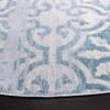 Martha Stewart x SAFAVIEH Area Rug Collection - 6'7" Round, Turquoise Blue & Ivory, Non-Shedding & Easy Cleaning, Ideal for Living Room, Bedroom, Office, Dining Space (MSR0956K) view 4