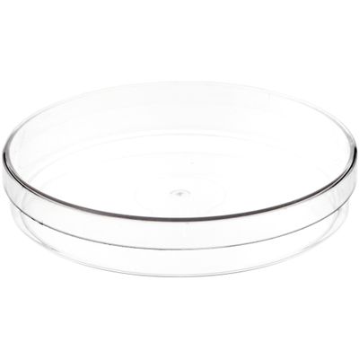 Pioneer Plastics 170C Clear Round Petri Dish Plastic Container, 6" W x 1" H, Pack of 12