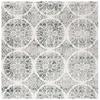 Martha Stewart x SAFAVIEH Area Rug Collection - 6'7" Square, Charcoal & Ivory, Non-Shedding & Easy Cleaning, Ideal for Living Room, Bedroom, Office, Dining Space (MSR0958H) view 3