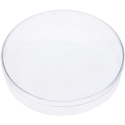 Pioneer Plastics 056C Clear Round Petri Dish Plastic Container, 4.3125" W x 0.875" H, Pack of 12