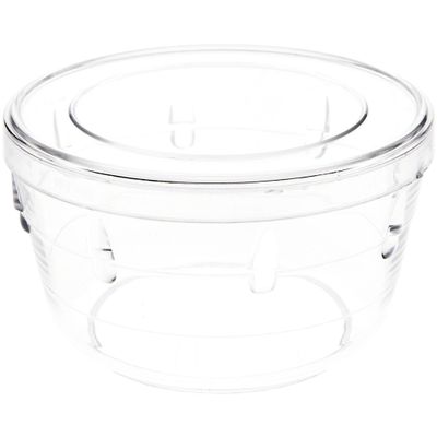 Pioneer Plastics 010C Clear Extra Small Round Plastic Container, 3.0625" W x 1.75" H, Pack of 4