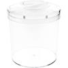 Pioneer Plastics 269C Clear Round Plastic Container with Pinch Style Lid, 5.125" W x 5.125" H, Pack of 12 view 1