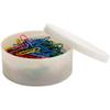 Pioneer Plastics 015CHIPS White Small Round Plastic Container, 3.3125" W x 1.3125" H, Pack of 48 view 2