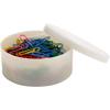 Pioneer Plastics 015CHIPS White Small Round Plastic Container, 3.3125" W x 1.3125" H, Pack of 48 view 3