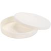 Pioneer Plastics 170CHIPS White Round Petri Dish Plastic Container, 6" W x 1" H, Pack of 4 view 2