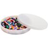Pioneer Plastics 170CHIPS White Round Petri Dish Plastic Container, 6" W x 1" H, Pack of 4 view 3