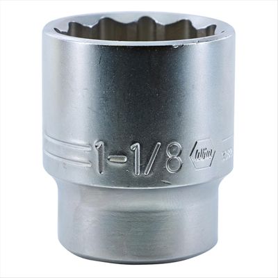 1/2" Dr. Deep Socket, 12 Point, 1-1/8"