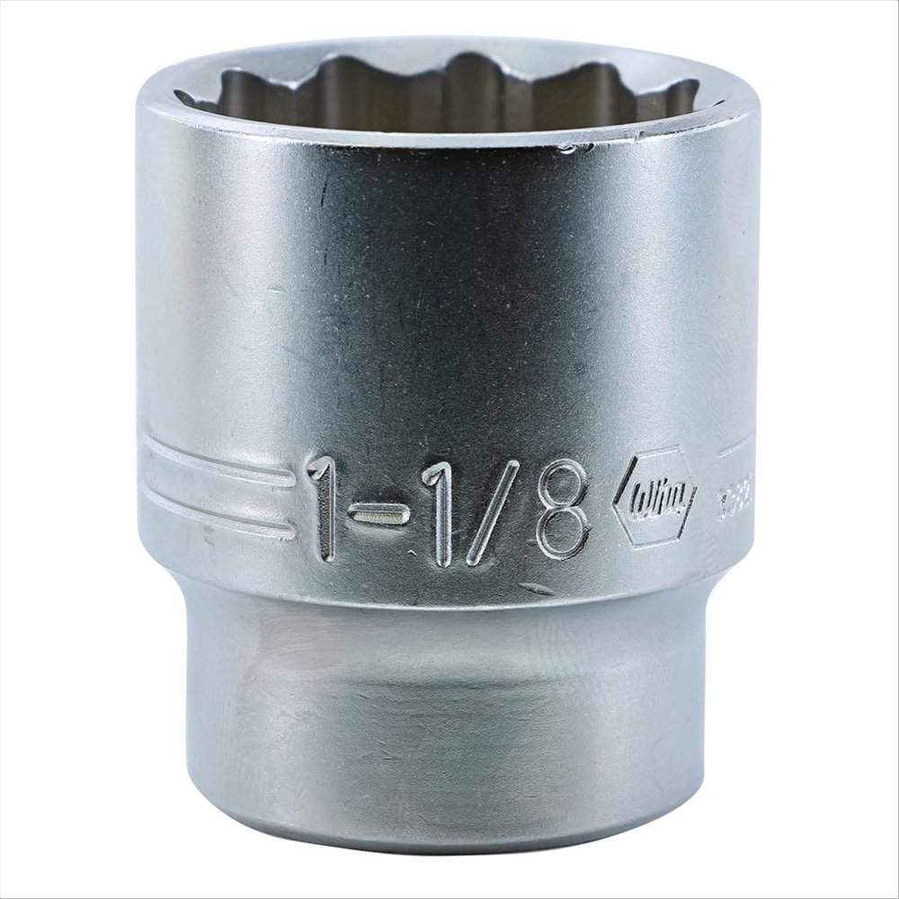 1/2" Dr. Deep Socket, 12 Point, 1-1/8"