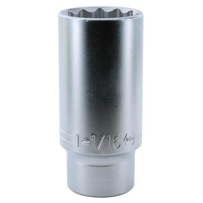 1/2" Dr. Deep Socket, 12 Point, 1-1/16"