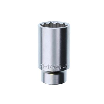 1/2" Dr. Deep Socket, 12 Point, 1-1/4"