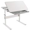 Mount-It! Kids Adjustable Desk with Tilting Desktop, Height Adjustable Study Table with Storage Drawer, Ergonomic Desk for Writing, Drawing & Homework, 31.5" x 26" Desktop Size (Gray) view 1