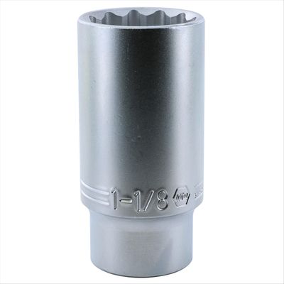 1/2" Dr. Deep Socket, 12 Point, 1-1/8"