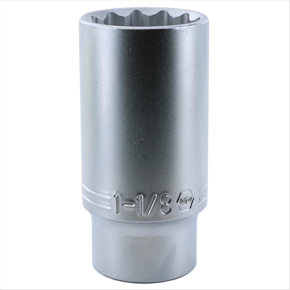 1/2" Dr. Deep Socket, 12 Point, 1-1/8"