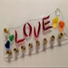 Burning love LGBTQ glass menorah by YafitGlass view 4