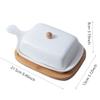 DOITOOL 1pc Butter Plate with Lid Butter Plate for Hotel Ceramics Dish Household Tableware Flatware view 3