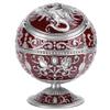 CUEA Non-Fading Metal Ashtray, Ashtray with Lid, Wine Red for Office Home, default view 1