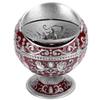 CUEA Non-Fading Metal Ashtray, Ashtray with Lid, Wine Red for Office Home, default view 2