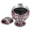 CUEA Non-Fading Metal Ashtray, Ashtray with Lid, Wine Red for Office Home, default view 4