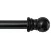 1 Inch Black Curtain Rods for windows, Heavy Duty Adjustable Splicing Single Curtain Rod with Brackets (30-90") view 1