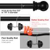 1 Inch Black Curtain Rods for windows, Heavy Duty Adjustable Splicing Single Curtain Rod with Brackets (30-90") view 4