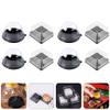 Cabilock 100pcs Moon Cake Boxes Convenient Round Bakery Packaging Black Storage Containers for -yolk Cookies Easy to Assemble Food Cover Transparent Design view 3