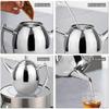1.5 Litre Stainless Steel Coffee Jug,Thickened Flat Bottom Tea Carafe Mirror Gloss Finished,Filter Included for Home Hotel Cafe Bar Restaurant,1.5L view 4