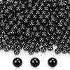 Suream Beads for Makeup Brush Holder 1300Pcs Black, No Hole Round Beads 8mm/0.31In Bulk Vase Filler Pearls for Holding Brush Lipstick Eyeliner, Birthday Party, Wedding Table Scatter, Craft Decoration view 1