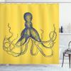 Ambesonne Octopus Shower Curtain, Monochrome Marine Animal Tentacles in Sketch Subaquatic Life Artwork, Cloth Fabric Bathroom Decor Set with Hooks, 69" W x 70" L, Dark Lavender view 1