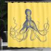 Ambesonne Octopus Shower Curtain, Monochrome Marine Animal Tentacles in Sketch Subaquatic Life Artwork, Cloth Fabric Bathroom Decor Set with Hooks, 69" W x 70" L, Dark Lavender view 3