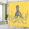 Ambesonne Octopus Shower Curtain, Monochrome Marine Animal Tentacles in Sketch Subaquatic Life Artwork, Cloth Fabric Bathroom Decor Set with Hooks, 69" W x 70" L, Dark Lavender view 4