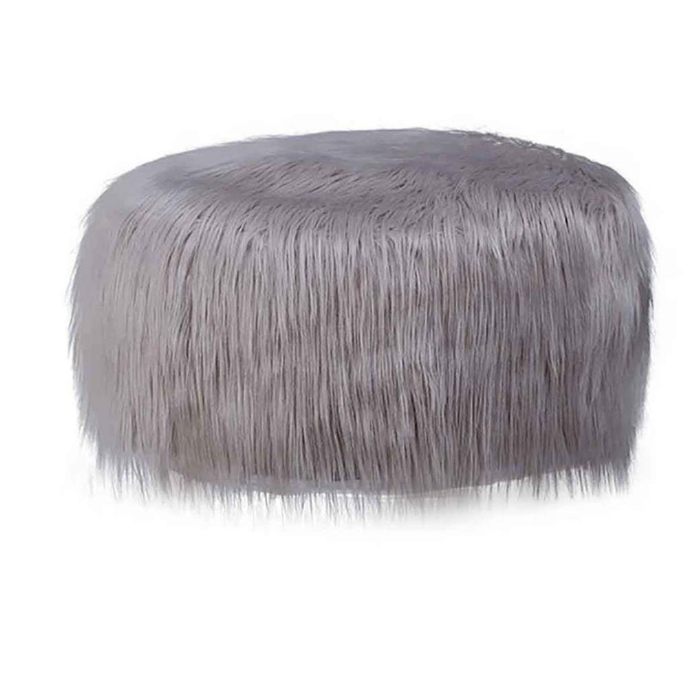 Anti-Skid Stool Cover Bean Bag Chair (No Filler) Multi-Funcation Bean Bag Cover for Adults and Kids in Living Room Bedroom,Gray