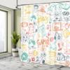 Ambesonne Video Games Shower Curtain, Monochrome Sketch Gaming Design Racing Monitor Device Gadget Teen 90's, Cloth Fabric Bathroom Decor Set with Hooks, 69" W x 70" L, Earth Yellow view 4