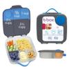 b.box Lunch Box for Big Eaters All Ages - 8.5 Cup Leak Proof Bento Box with 4 Compartments, School Lunch Container with Ice Pack, Dishwasher Safe, BPA-Free, PFAS-Free - Blue Slate view 1