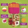 b.box Lunch Box for Big Eaters All Ages - 8.5 Cup Leak Proof Bento Box with 4 Compartments, School Lunch Container with Ice Pack, Dishwasher Safe, BPA-Free, PFAS-Free - Strawberry Shake view 3