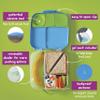 b.box Lunch Box for Big Eaters All Ages - 8.5 Cup Leak Proof Bento Box with 4 Compartments, School Lunch Container with Ice Pack, Dishwasher Safe, BPA-Free, PFAS-Free - Ocean Breeze view 3