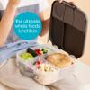b.box Lunch Box for Big Eaters All Ages - 8.5 Cup Leak Proof Bento Box with 4 Compartments, School Lunch Container with Ice Pack, Dishwasher Safe, BPA-Free, PFAS-Free - Lemon Sherbet view 2