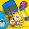 b.box Lunch Box for Big Eaters All Ages - 8.5 Cup Leak Proof Bento Box with 4 Compartments, School Lunch Container with Ice Pack, Dishwasher Safe, BPA-Free, PFAS-Free - Lemon Sherbet view 3