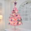 BESPORTBLE Mini Pink Christmas Trees 60cm Artificial Christmas Tree Plastic Xmas Pine Tree Holiday Tabletop Trees Christmas Table Decoration view 2