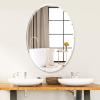 20 x 28 Inch Frameless Oval Mirror for Bathroom, Tempered Glass Over Sink Wall Mirror with Beveled Edge, Modern Decorative Vanity Mirror for Bedroom, Entryway, Easy Install view 1