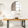 20 x 28 Inch Frameless Oval Mirror for Bathroom, Tempered Glass Over Sink Wall Mirror with Beveled Edge, Modern Decorative Vanity Mirror for Bedroom, Entryway, Easy Install view 3