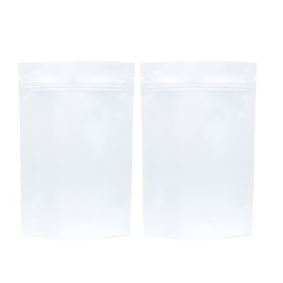 QQ Studio 100PCS Matte Double-Sided Colored Stand-Up Resealable QuickQlick Bags (16x22cm (6.3x8.6"), White)